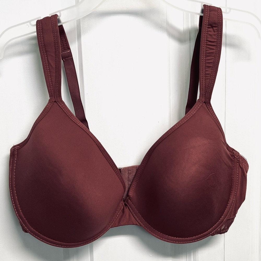 Lucky Brand Wine Red Molded Underwire Bra Size 40D